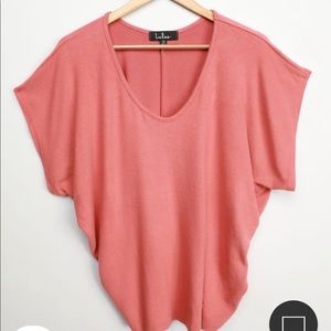 Lulus Feeling Loved Terracotta Dolman Sleeve Top